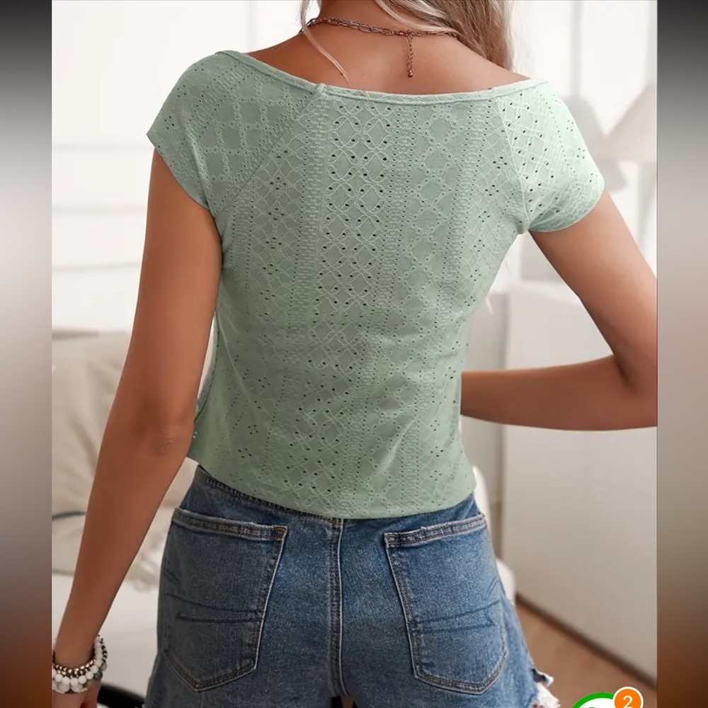 Squared neck top - Picture 2 of 2